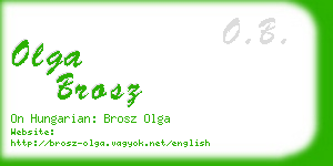 olga brosz business card